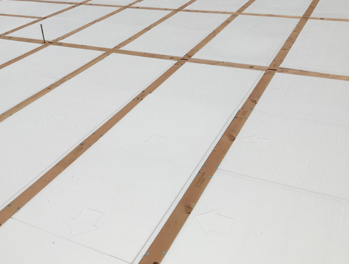 床一面に設置されたカネパールFF成形品