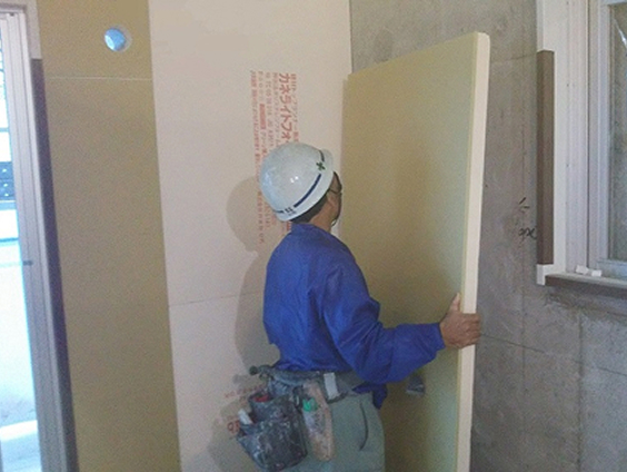 内壁にS-1工法で施工している図